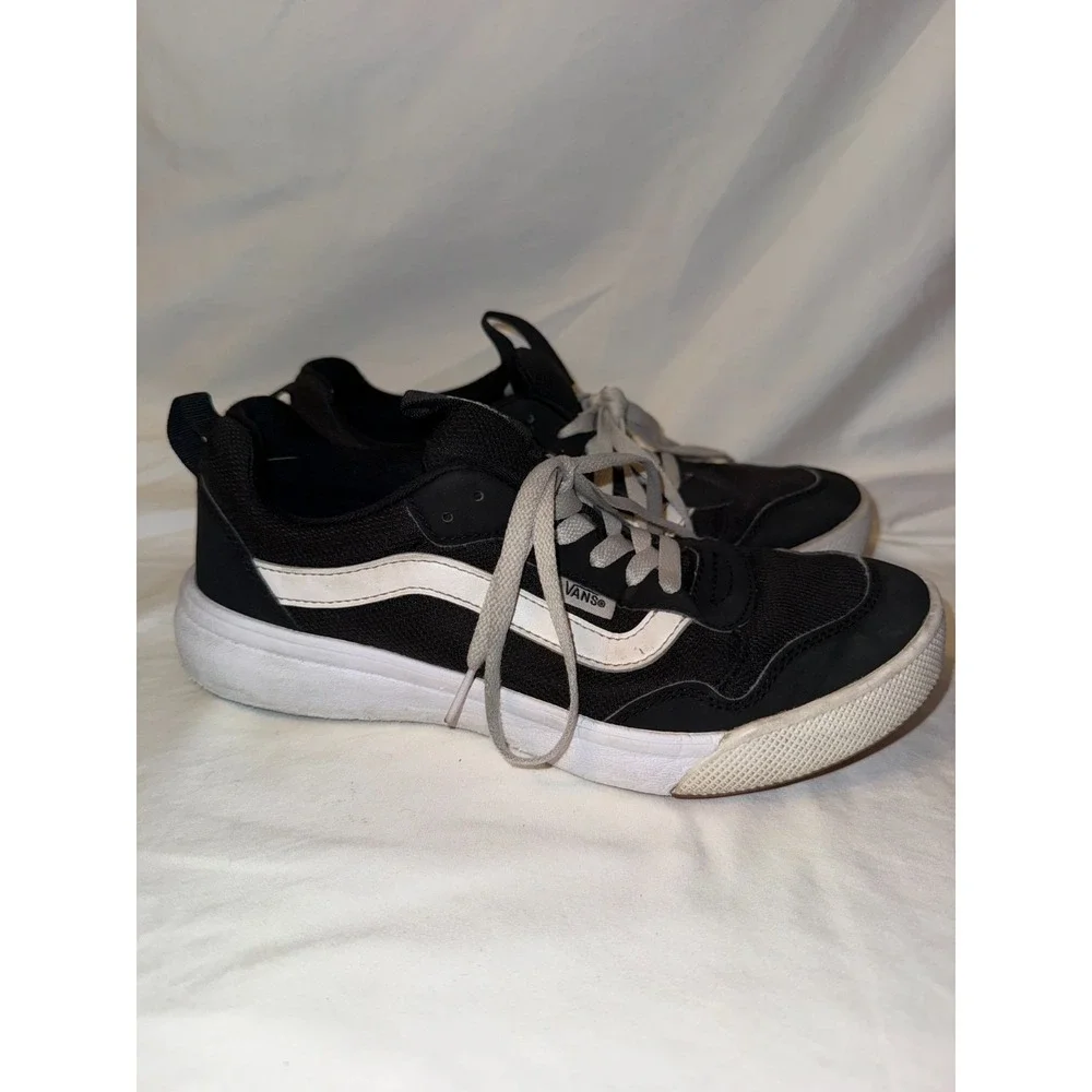 Vans Range Exp Women's Sneaker US 9 Black White Canvas Athletic Skateboard Shoes - Picture 3 of 8